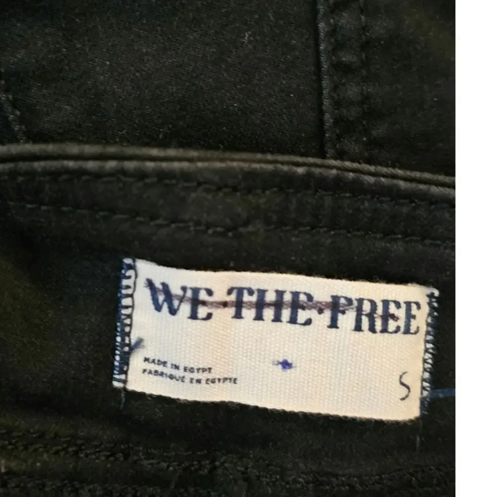 New FREE PEOPLE We The Free Double Dutch Pull-On Slit Skinny Jeans $78 SMALL Blk - Picture 8 of 8